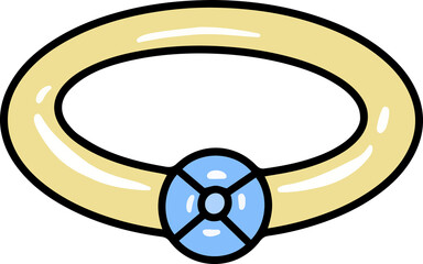 Ring with Diamond Decoration