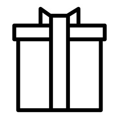Black gift box icon