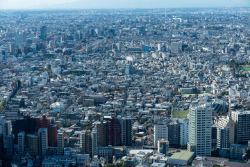 東京　新宿　高層ビルからの風景