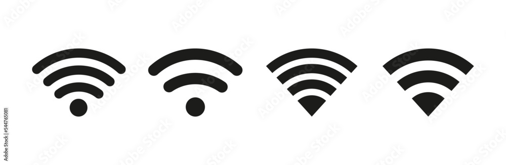 Poster wireless icon, set of signal internet icon design vector, connection icon variation isolated