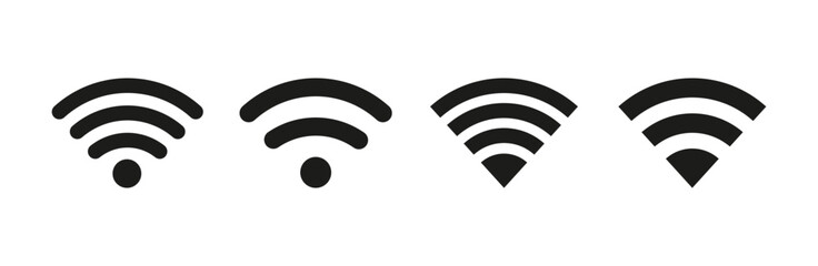 Wireless icon, set of signal internet icon design vector, connection icon variation isolated