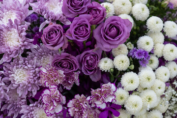Beautiful background of flowers in various events.
