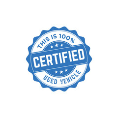 Certified Stamp Rustic Grunge Vector Design Illustration