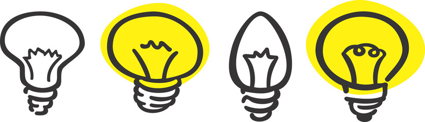 LIGHT BULB LINE ICON. LIGHTING ELECTRIC LAMP. © Cintia