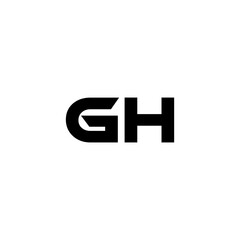 GH letter logo design with white background in illustrator, vector logo modern alphabet font overlap style. calligraphy designs for logo, Poster, Invitation, etc.