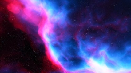 Deep space nebula with stars. Bright and vibrant Multicolor Starfield Infinite space outer space background with nebulas and stars. Star clusters, nebula outer space background 3d render
