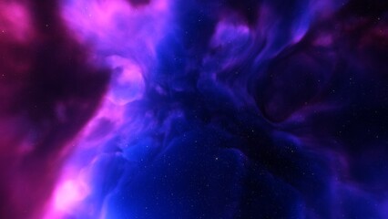 nebula gas cloud in deep outer space, science fiction illustration, colorful space background with stars 3d render
