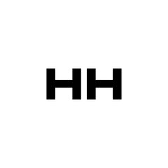 HH letter logo design with white background in illustrator, vector logo modern alphabet font overlap style. calligraphy designs for logo, Poster, Invitation, etc.