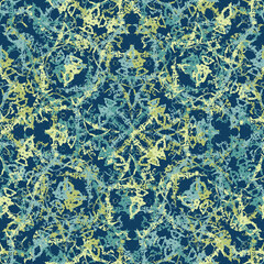 Seamless fractal pattern in vector format for printed fabrics or any other purposes. Every object is grouped base on color so the pattern is editable, tileable and easy to use.