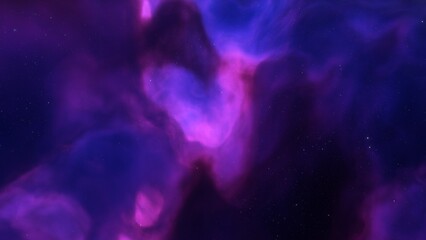 nebula gas cloud in deep outer space, science fiction illustration, colorful space background with stars 3d render
