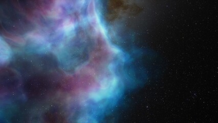 Space background with nebula and stars, nebula in deep space, abstract colorful background 3d render
