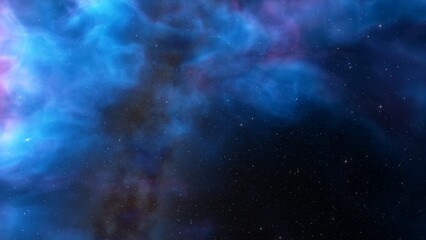 Fototapeta premium nebula gas cloud in deep outer space, science fiction illustration, colorful space background with stars 3d render 