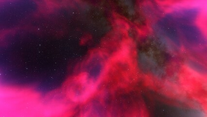 bright nebula, nebula in space, majestic red-purple nebula, beautiful space background 3D render
