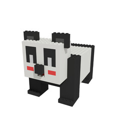 Vector funny panda isolated on white background © Farid