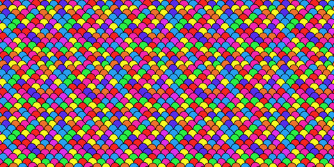 Abstract color scales. Seamless scale pattern. Fish scale colorful texture.
