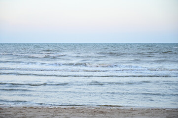 sea and sand with blue sky, natural background