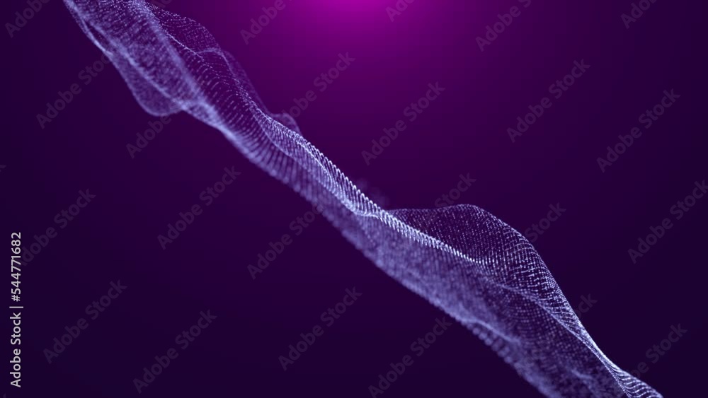 Poster futuristic digital dynamic flowing particle wave background, corporate concept particle background, 
