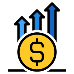 money filled outline icon