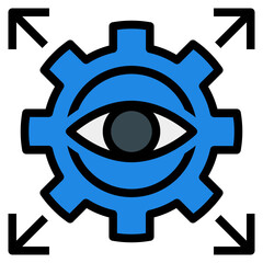 vision filled outline icon