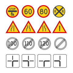 Road Signs and Symbols set