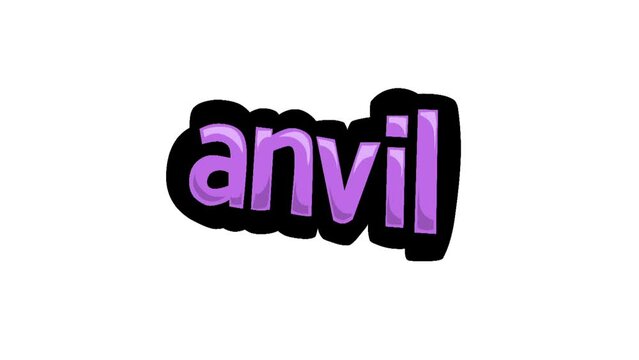 White screen animation video written ANVIL
