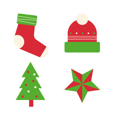 Set of elements for Christmas design