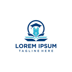 education logo icon design, vector illustration
