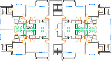 floor plan for real estate. Illustration Architectural apartment project. dwelling building vector floor plan