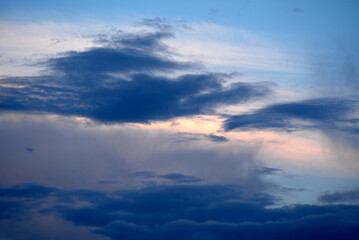 Dramatic colorful sky on a summer evening at City of Zürich. Photo taken August 27th, 2022, Zurich, Switzerland.