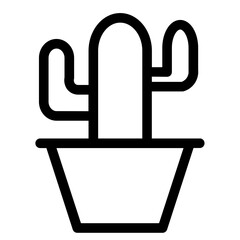cactus decor interior minimalism table accessories vas icon