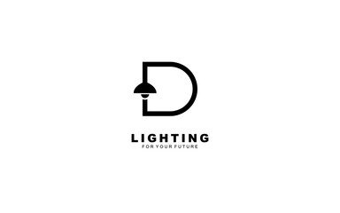 D logo lightning for identity. electrical template vector illustration for your brand.
