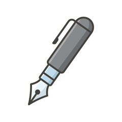 fountain pen icon vector design template in white background