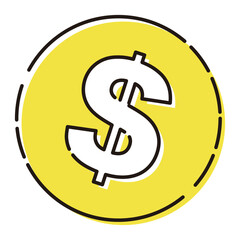 ドル（＄）通貨のイラスト