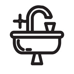 appliance furniture interior kitchen sink utensil washbowl icon