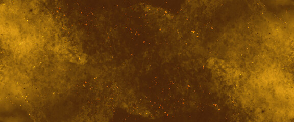 digital painting of gold texture background on the basis of paint. dark brown golden stone concrete paper texture. old brown paper background with dots. watercolor background with grunge.