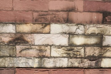 cracked cement   brick block   surface as background for design                         