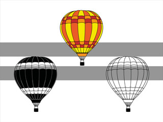 Hot Air Balloon SVG, Air Balloon Silhouette, Hot Air Svg, Balloon Rides Svg, Air Balloon Bundle 