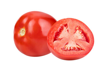 Fresh red tomato isolated on transparent png