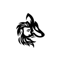 Wolf Man Creative Logo Design