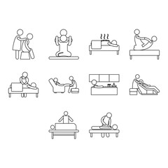 massage icon set