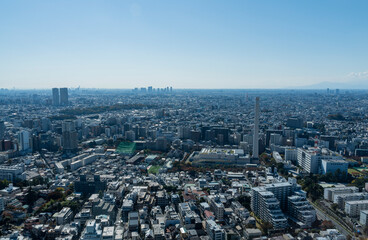 Fototapeta premium 東京恵比寿の高層ビルから望む都市景観