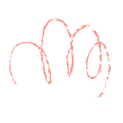 Curly line hand drawn illustration