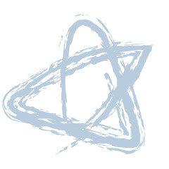 Fototapeta premium Star shape line hand drawn illustration