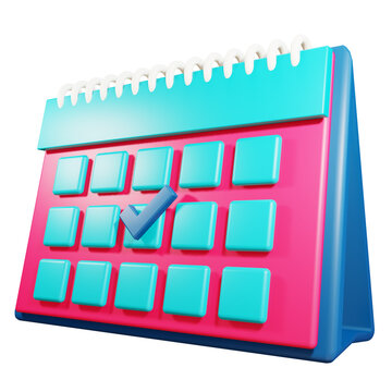 3d Checklist on calendar 