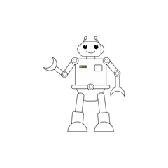 cartoon robot vector illustration