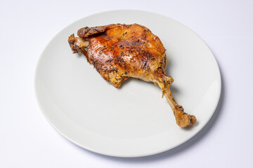 Roast duck, goose with dumplings and cabbage