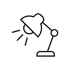 Desk lamp icon vector graphic illustration