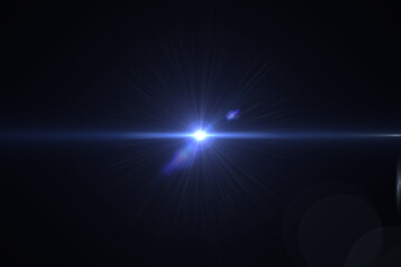 Obraz premium Natural, Sun flare on the black background