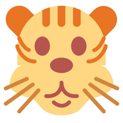 tiger flat icon style