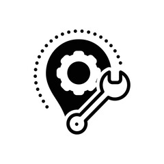 Fototapeta premium Black solid icon for implemented